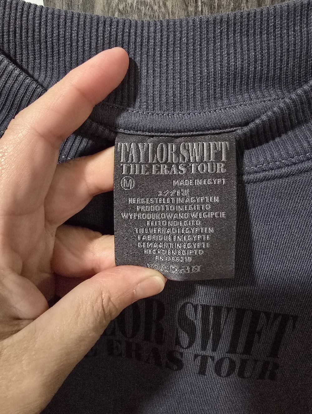 NWOT Taylor SWIFT ERAS Merch Blue Crewneck Sweater sz M (Bought In New Orleans) - Picture 3 of 5